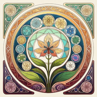 Art Nouveau Floral Mandala