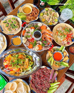 Vietnamese Food Spread Table