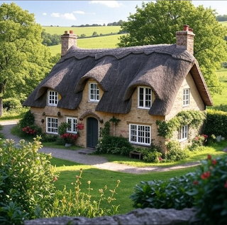 English Thatched Roof Cottage