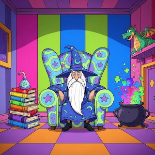 Cartoon Wizard Room