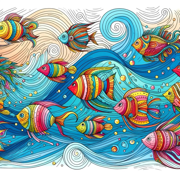 Colorful Fish Art