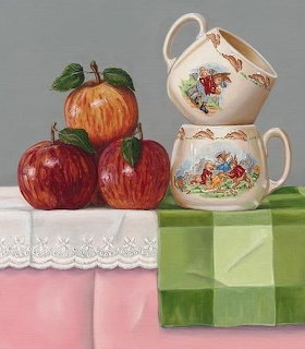 Still Life with Apples and Teacups