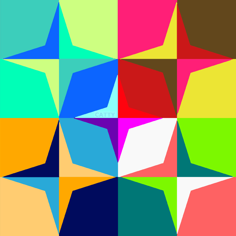 Geometric Colorful Star Grid
