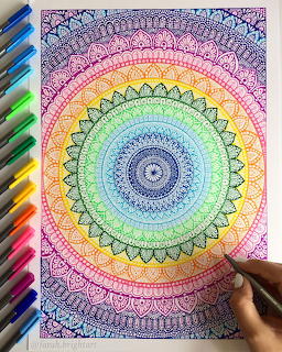 Colorful Mandala Drawing