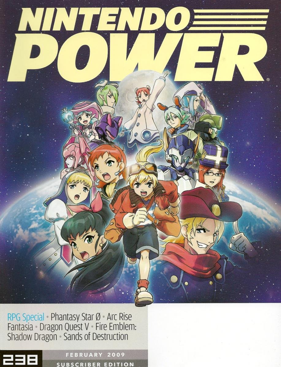 Nintendo Power Issue 238 RPG Special cover with colorful anime characters from multiple RPG games