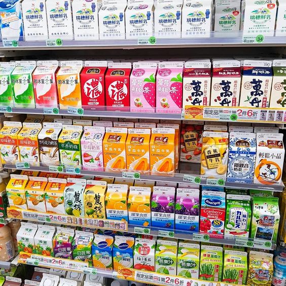 Grocery Drink Shelf