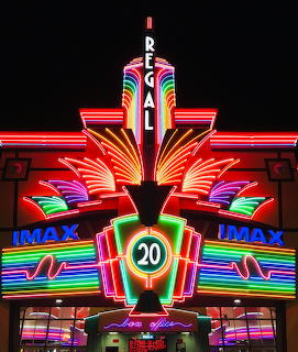 Colorful IMAX Theatre Neon