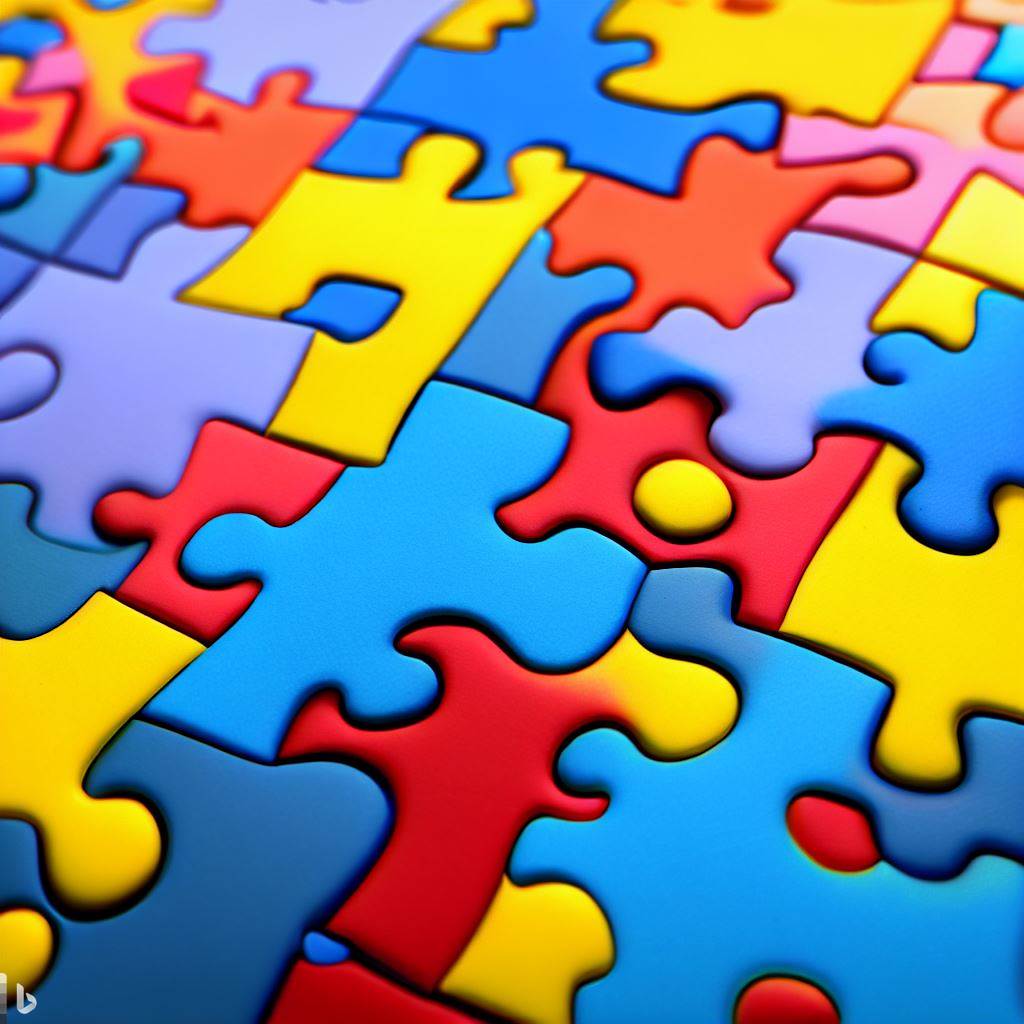 Colorful Jigsaw Puzzle Pieces