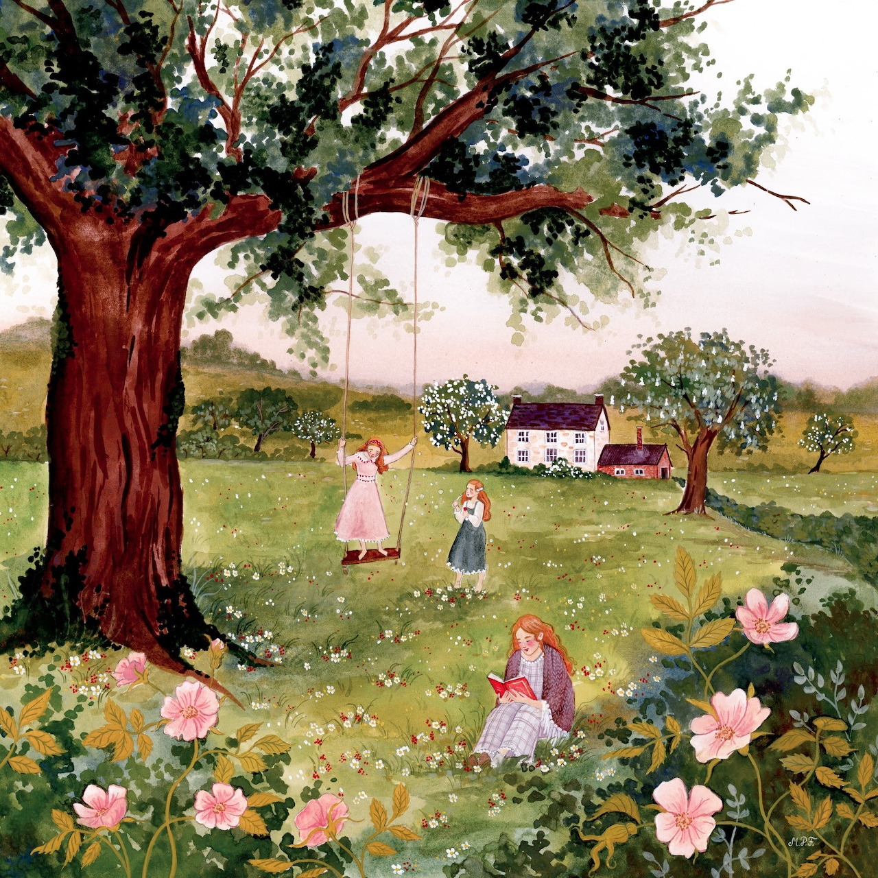 Children Playing in Garden