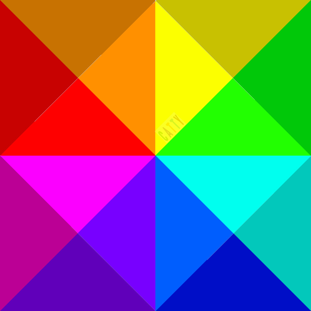 Rainbow Geometric Triangle Pattern