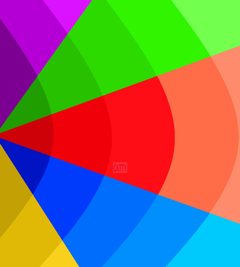 Abstract geometric pattern with colorful triangular shapes in green, red, blue, orange, yellow, and purple