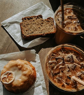 Coffee and Pastries Flatlay