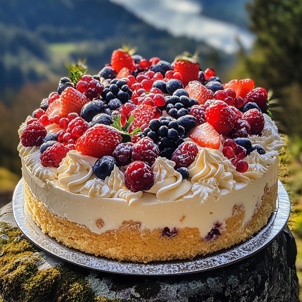 Berry Topped Cream Cake