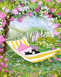 Cat in Hammock Garden