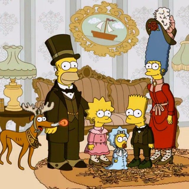 Simpsons Victorian Family Portrait