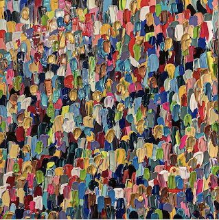 Colorful Abstract Crowd Painting