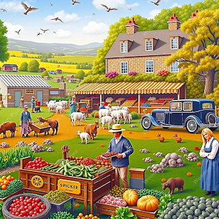 Countryside Farm Scene