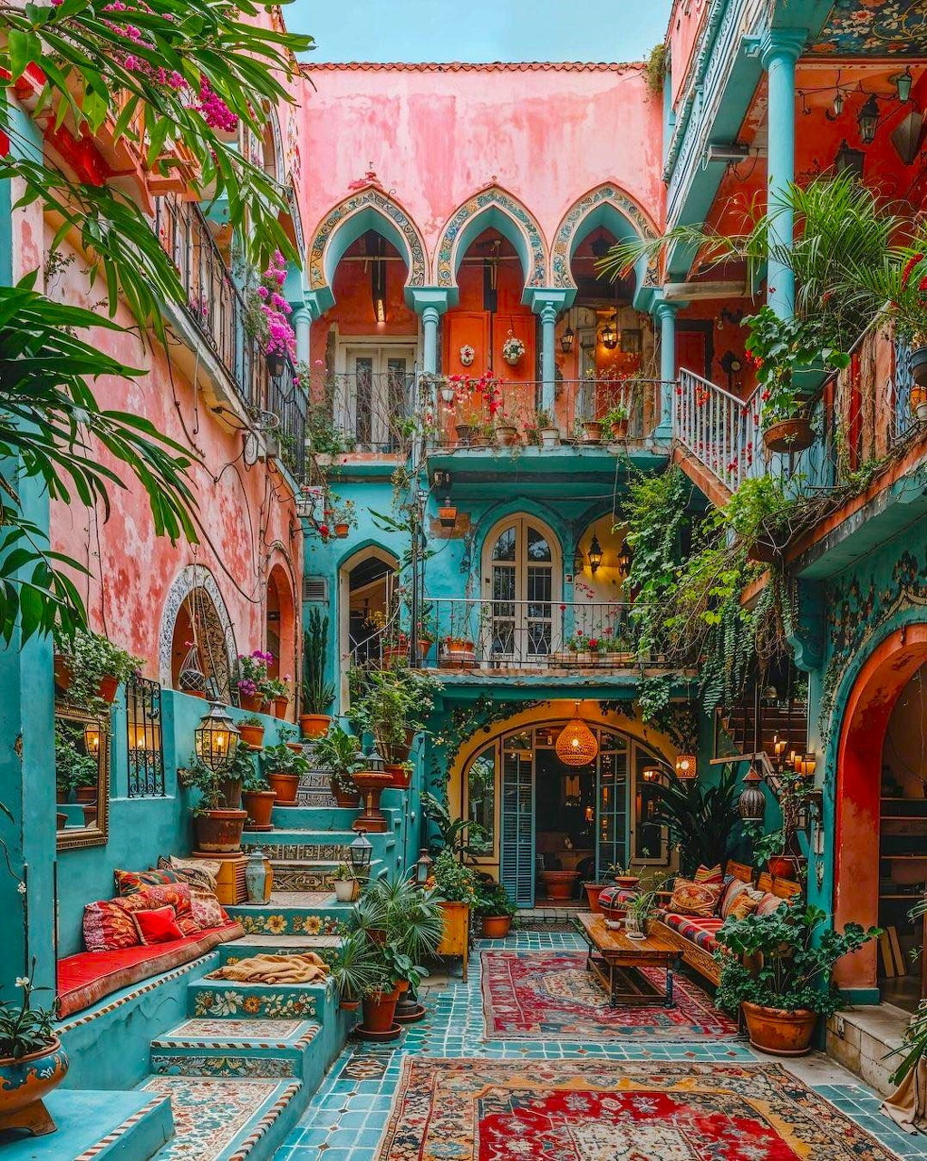 Middle Eastern Garden Courtyard
