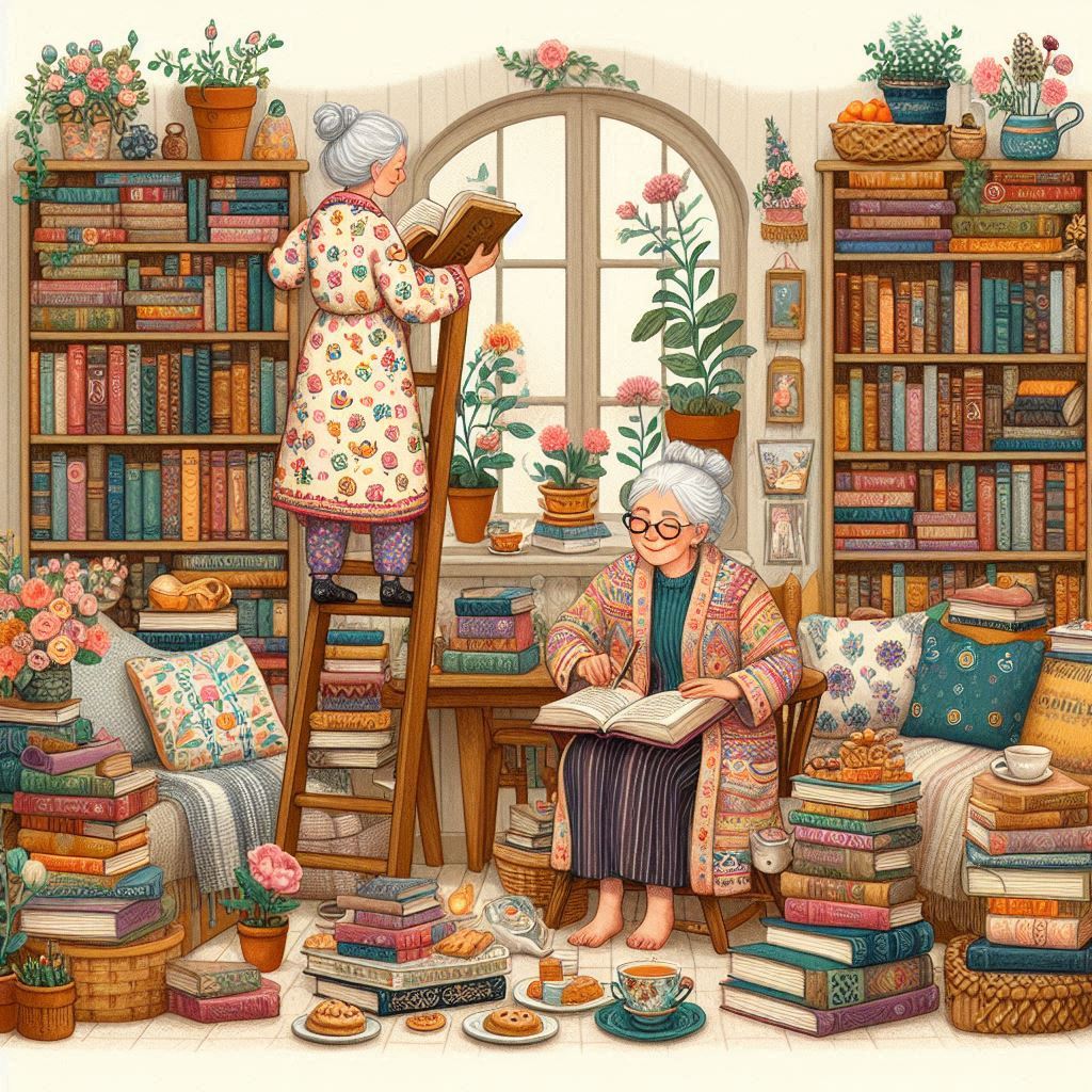 Cozy Reading Nook Library