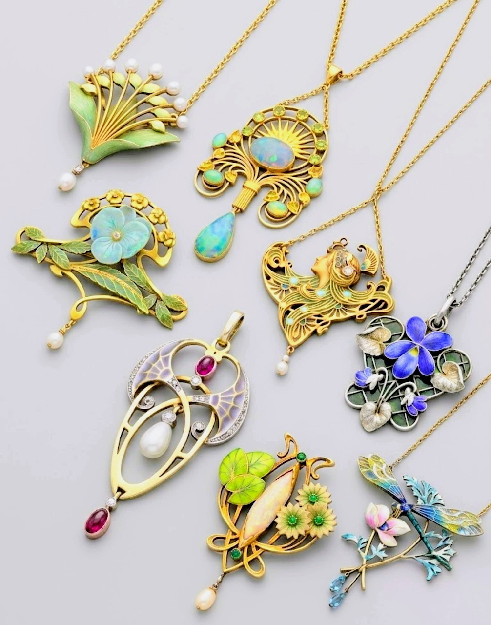 Vintage Art Nouveau Pendants