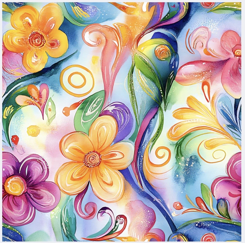 Colorful Floral Painting