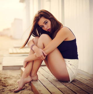 Woman in Black Top