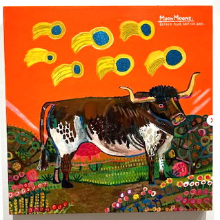 Colorful Longhorn Painting