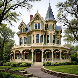 Victorian Mansion with Tower