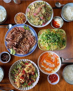 Asian Meal Spread Table
