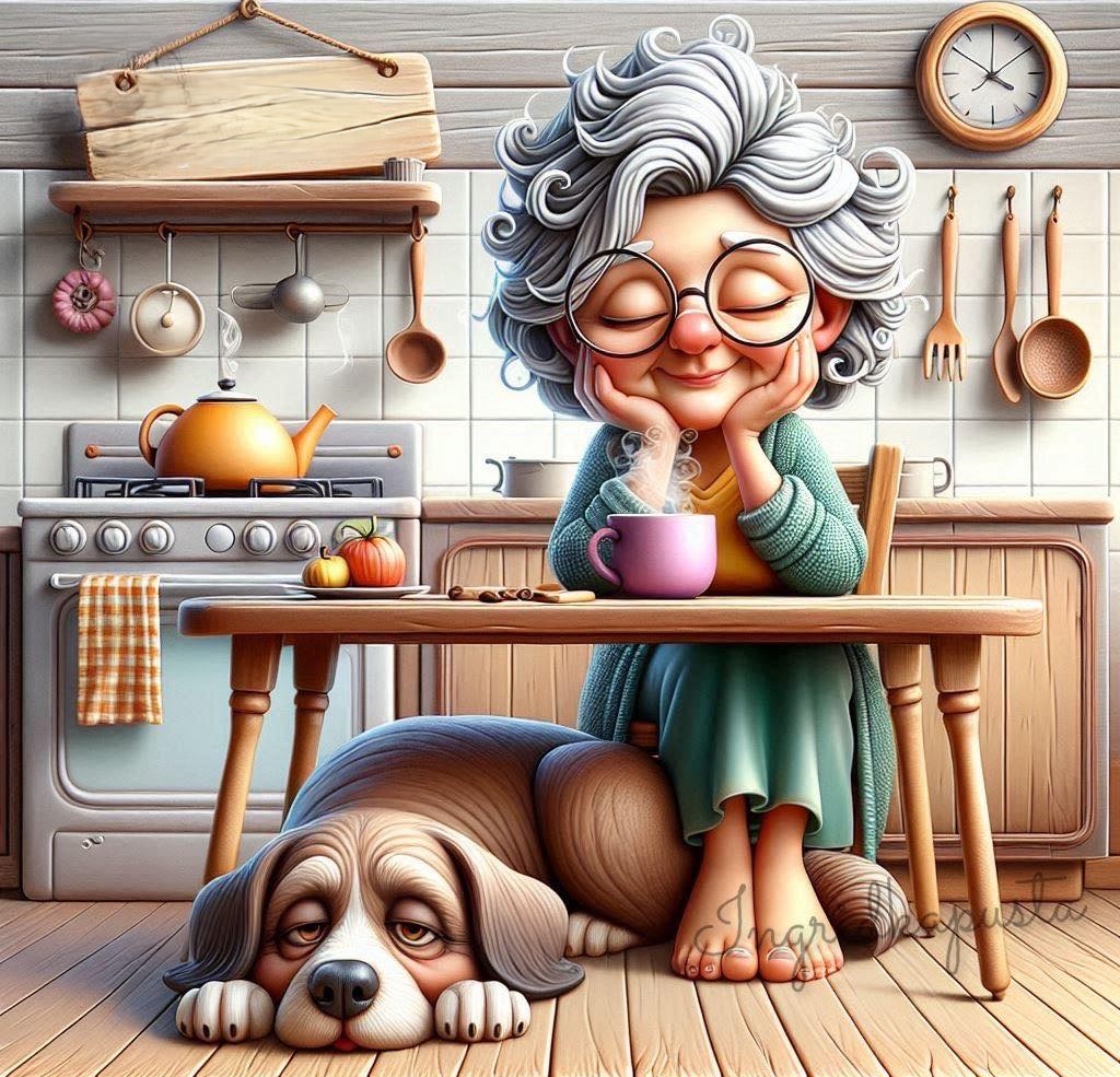Grandmother in Kitchen
