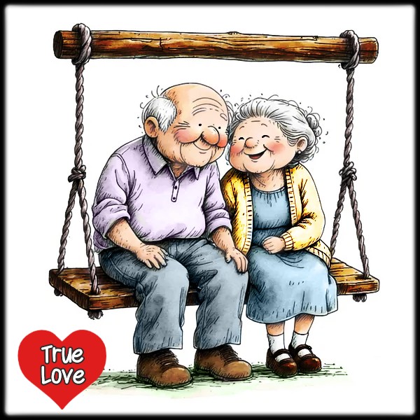 Elderly Couple Swing