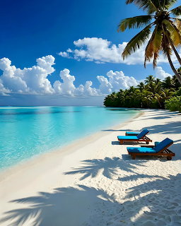 Tropical Beach Palm Trees