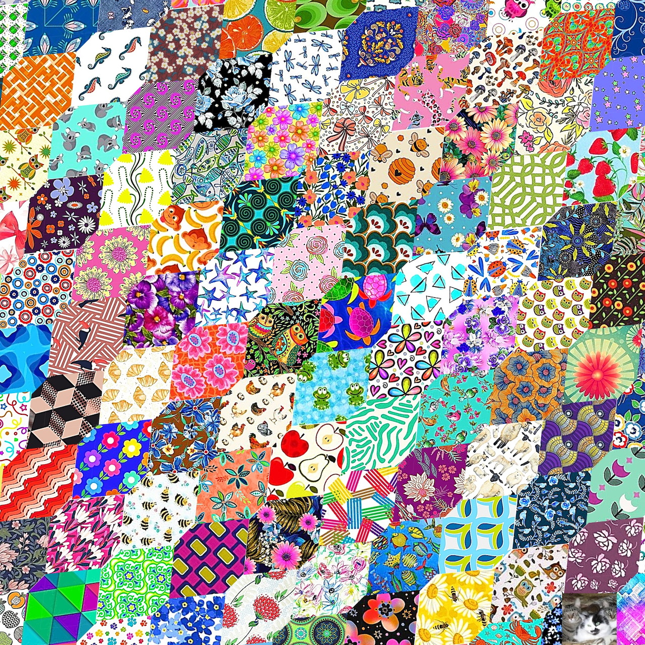 Colorful Patchwork Quilt Pattern