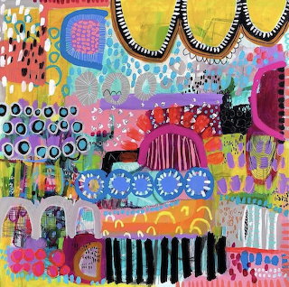 Abstract Colorful Pattern Collage