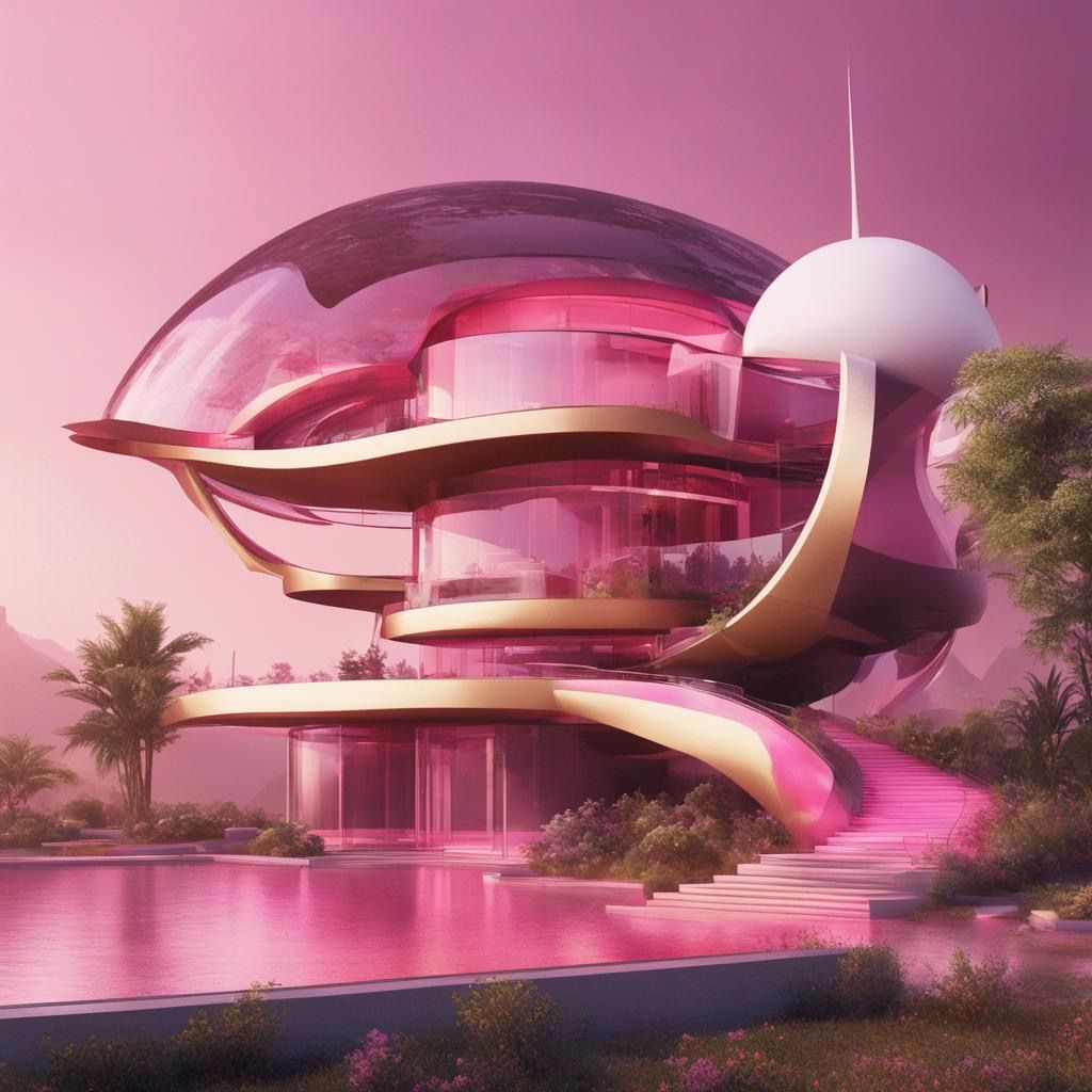 Pink Futuristic Alien House