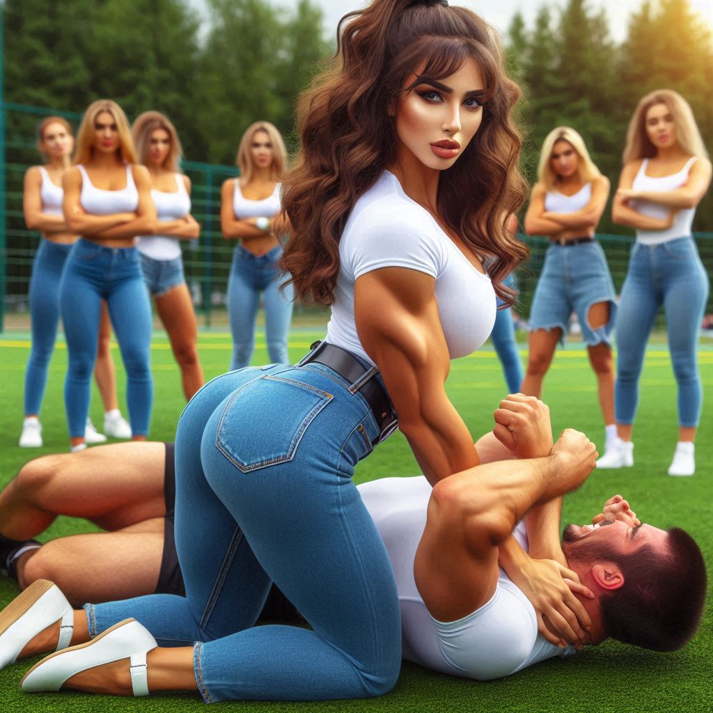 Women doing partner stretching exercises on grass during outdoor group fitness class