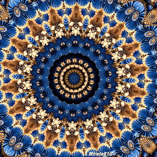 Blue Floral Mandala