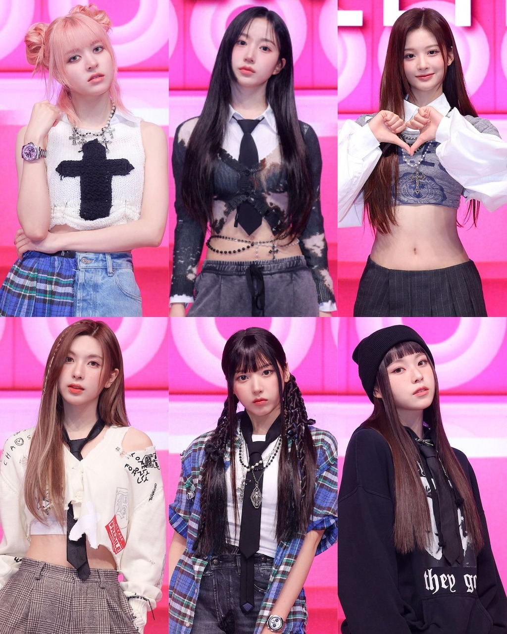 NMIXX K-pop girl group members posing together in a group portrait