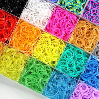 Colorful Rubber Bands in Organizer