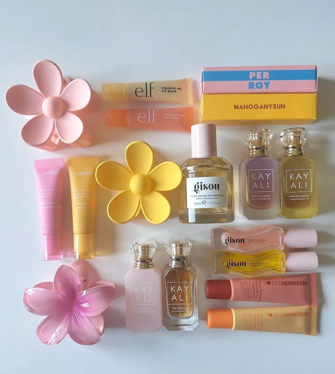 Summery Makeup Flatlay