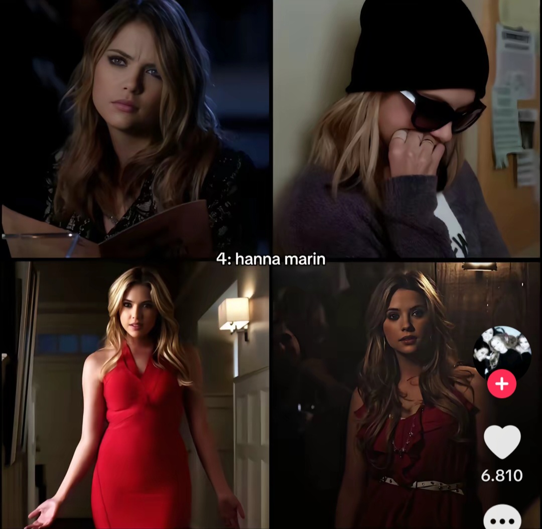 Four-photo collage of a blonde woman in different outfits and expressions
