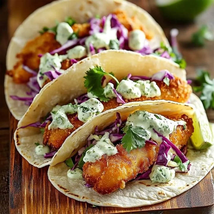 Fish Tacos with Slaw