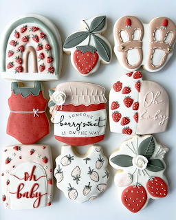 Strawberry Baby Shower Cookies