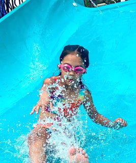 Girl on Water Slide