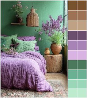 Green Purple Bedroom Color Palette