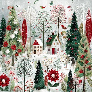 Christmas Village Scene