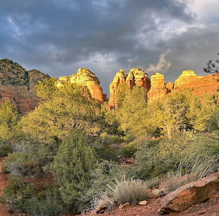 Desert Rock Formations Sunset