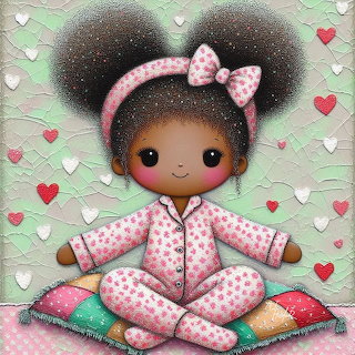 Cute Doll with Afro Puffs