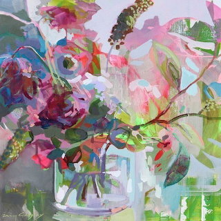 Abstract Floral Bouquet Painting