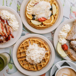 Brunch Spread with Waffles